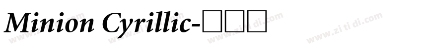 Minion Cyrillic字体转换